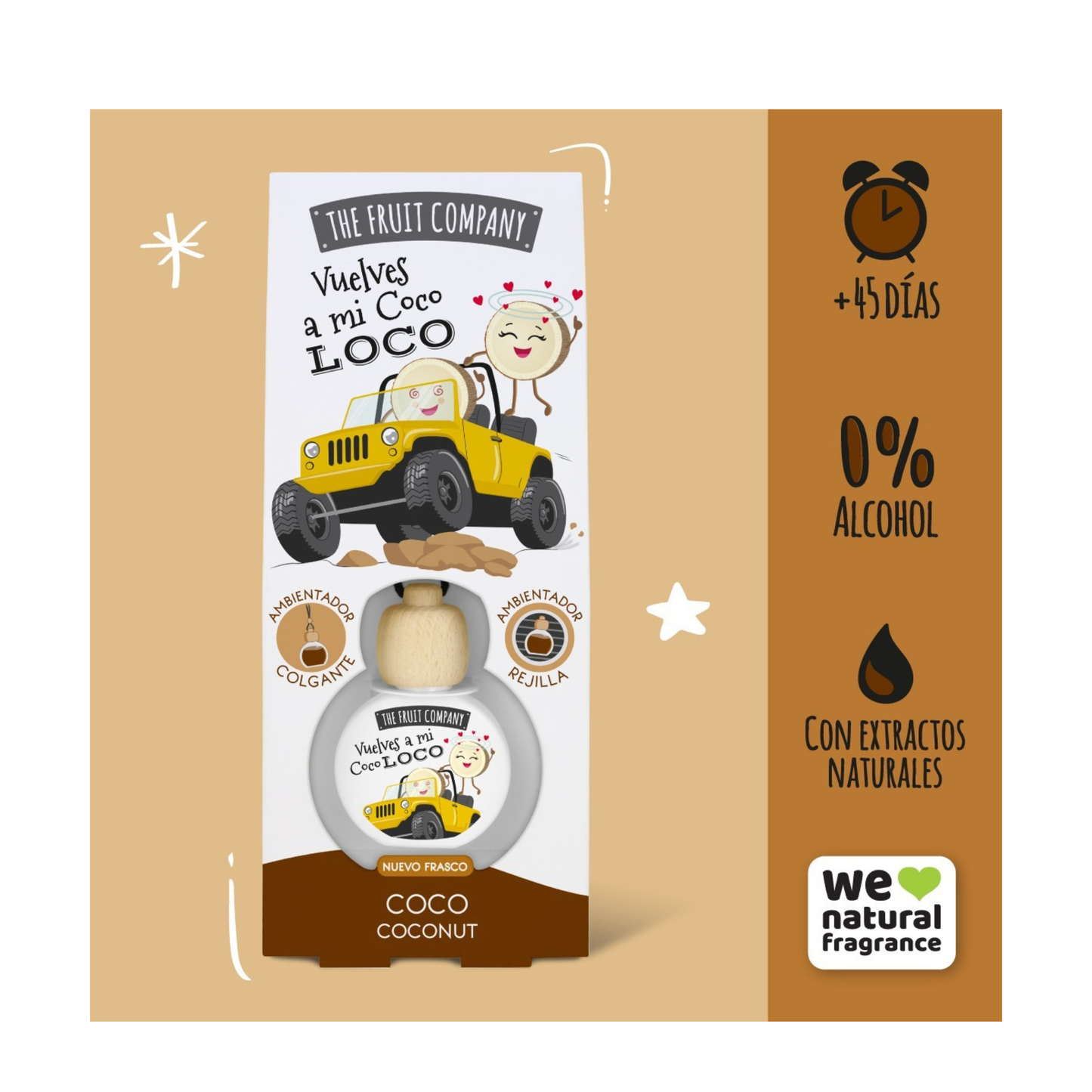 🥥 Désodorisant Voiture Coco - The Fruit Company