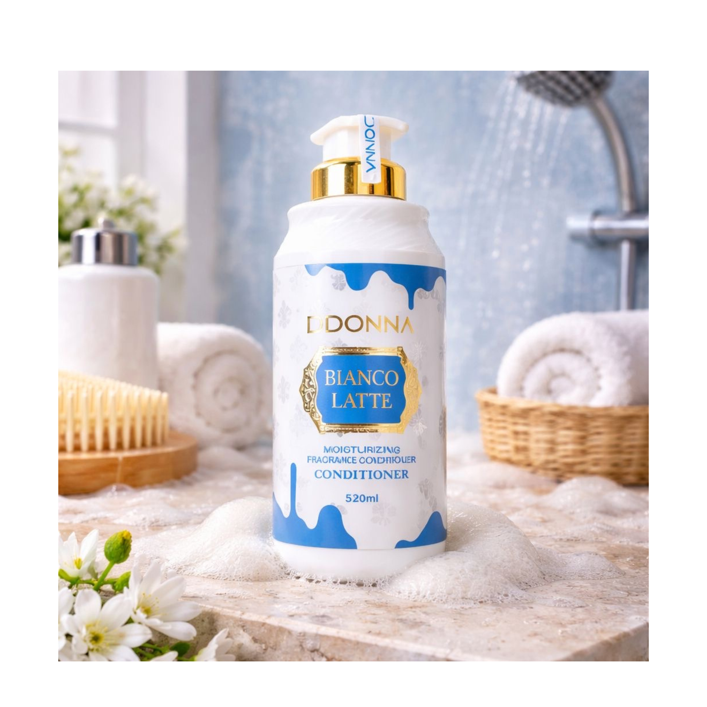 💕🤍Après-shampoing D’Donna Bianco Latte – 520 ml
