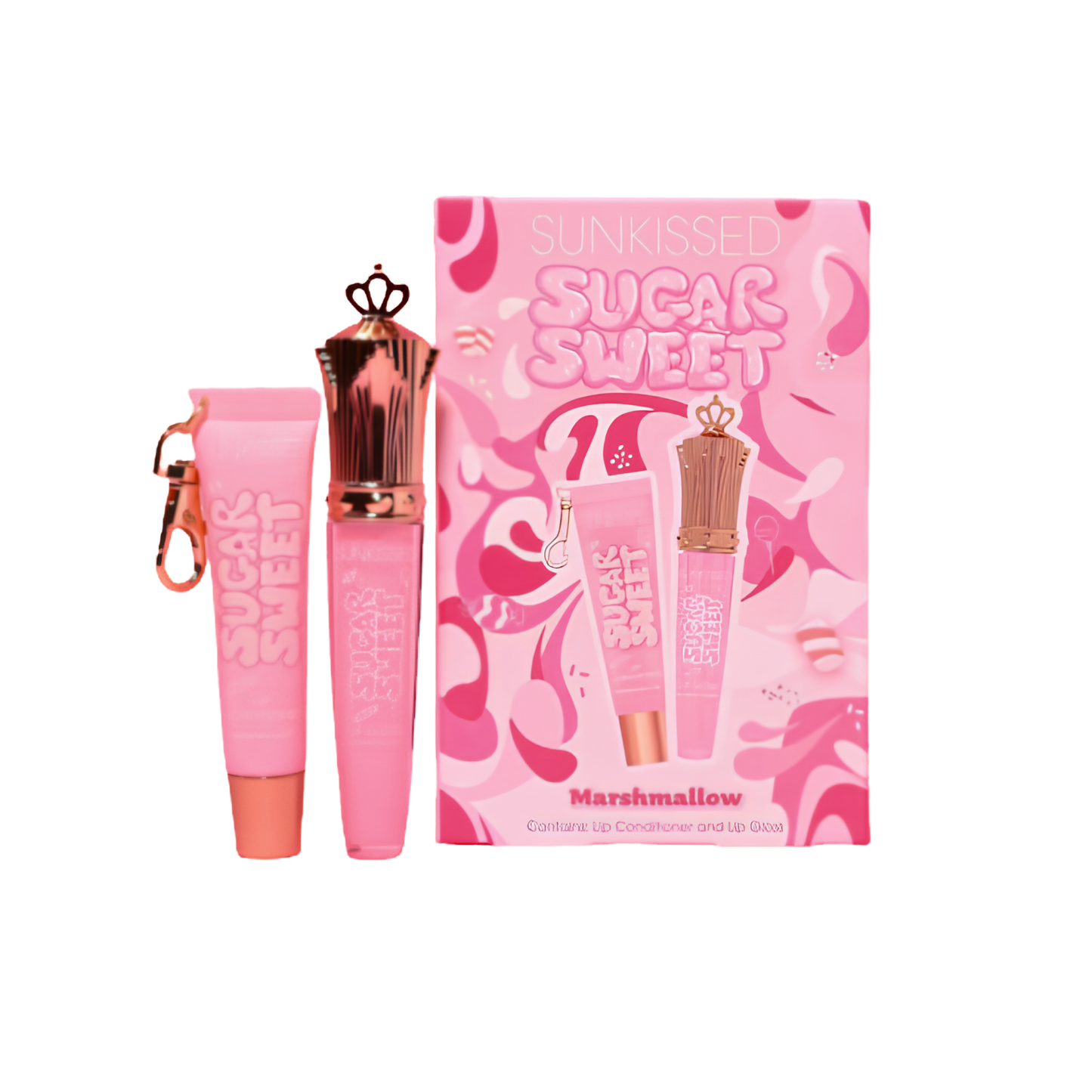 🍬 Coffret Duo Lèvres Sugar Marshmallow gourmand– Baume & Gloss 💖 Sunkissed