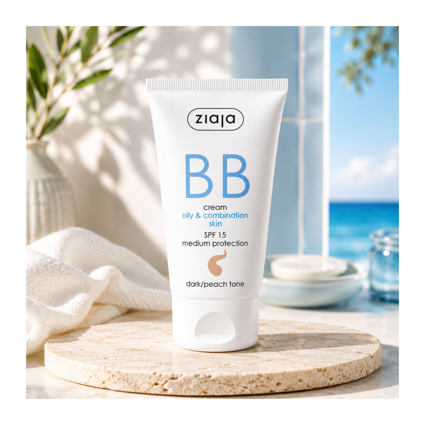 💙 ✨ BB Crème Ziaja SPF15 – Peaux Mixtes à Grasses – Teinte Beige Doré ✨50 ml💙