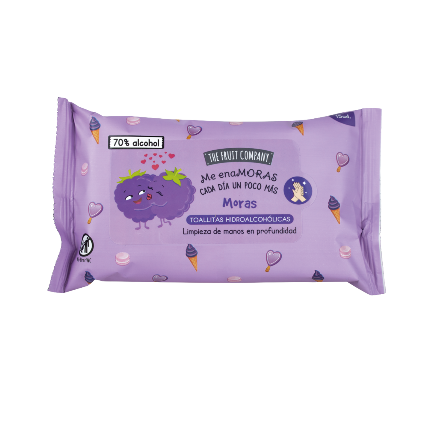 💜Lingettes pour les mains visage et WC - The Fruit Company - senteur mûre