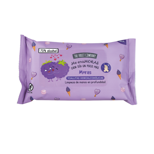 💜Lingettes pour les mains vidage et WC - The Fruit Company - senteur mûre