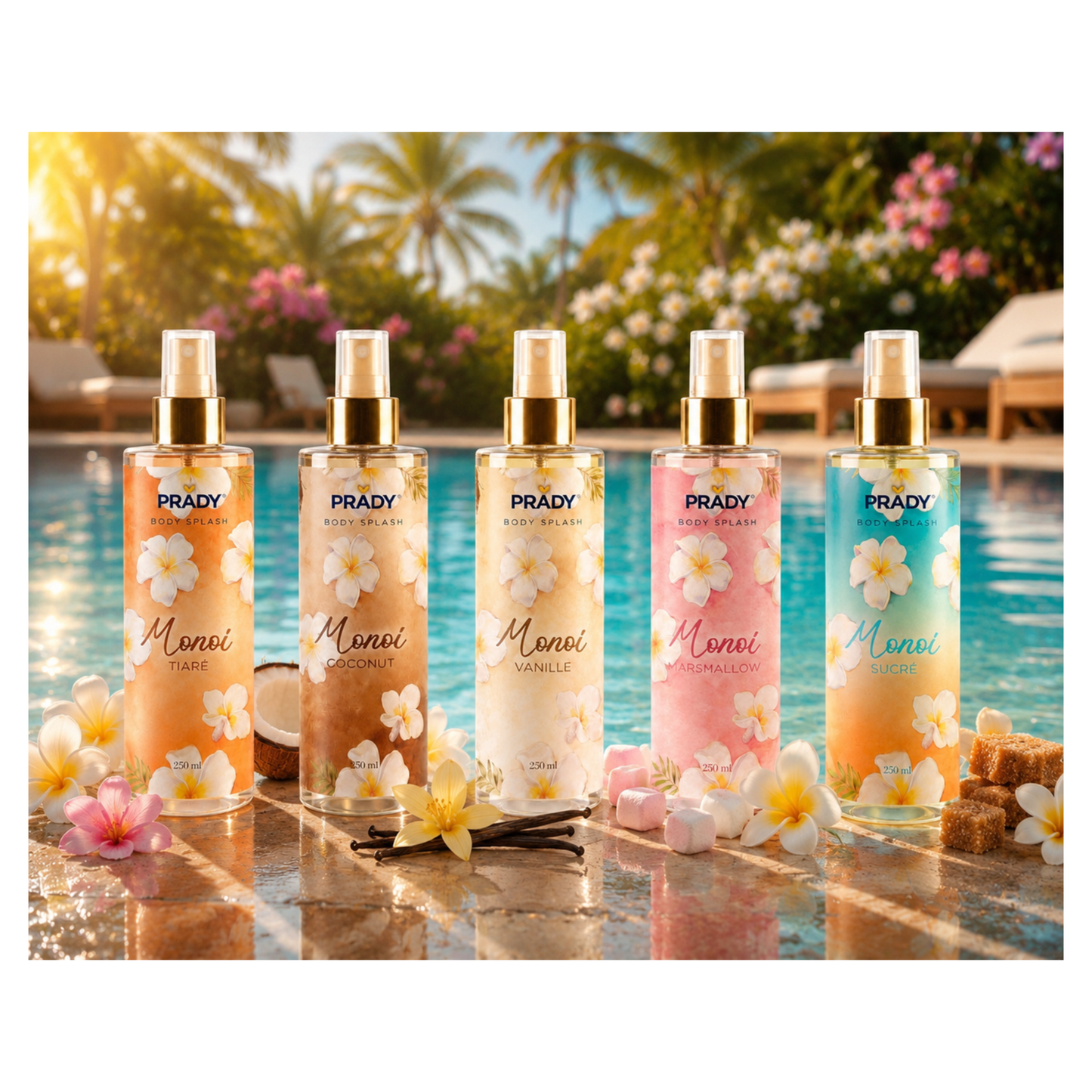 ‼️Précommande 🌺🌴 Brume Corps & Cheveux Monoï Tiaré Prady by Kc– 250 ml
