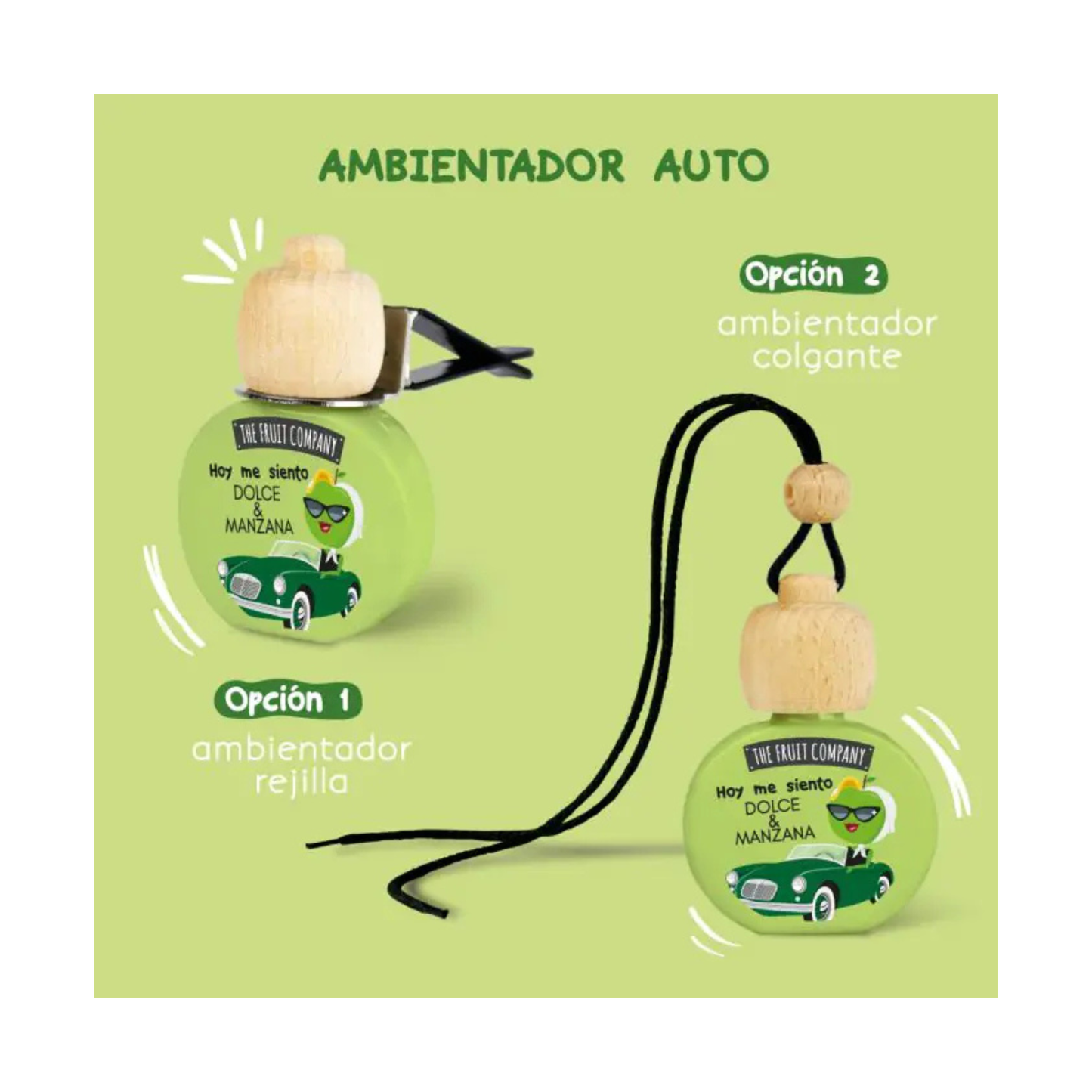Désodorisant Voiture Pomme Verte – The Fruit Company 🍏🚗5 ml