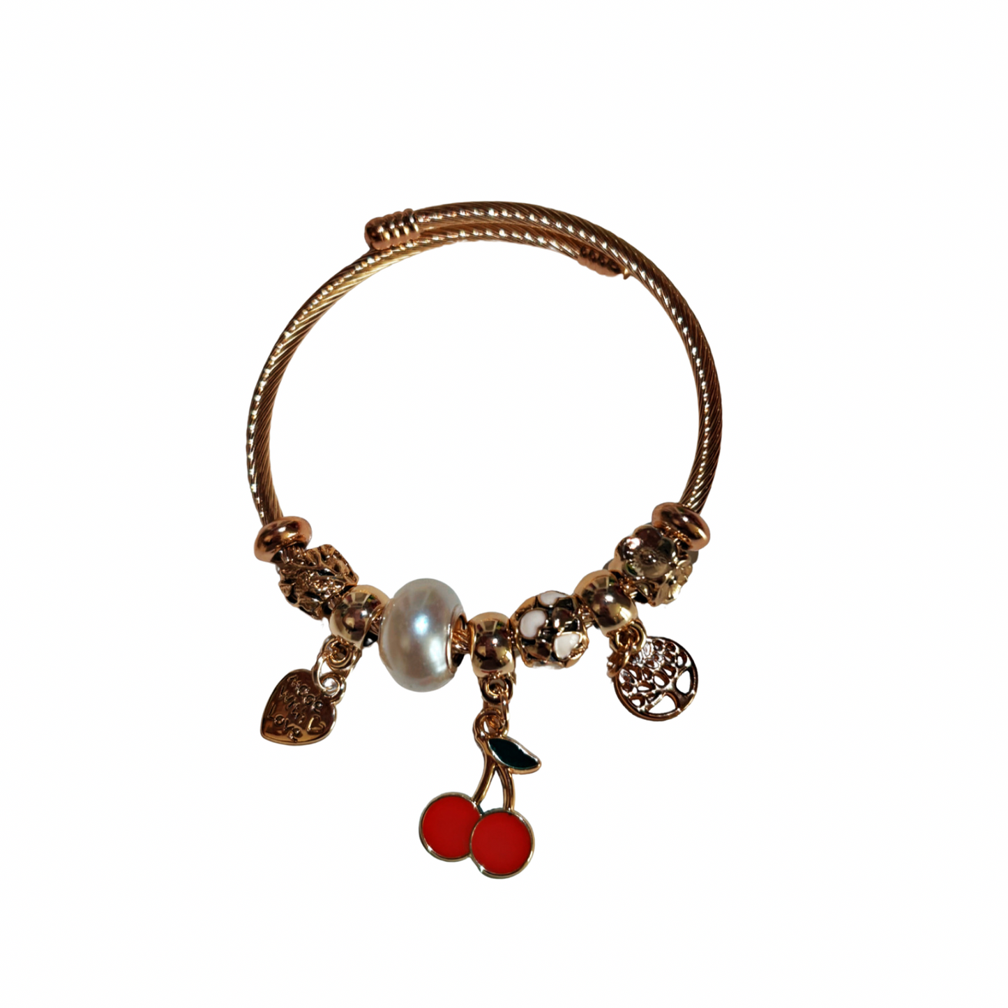 Bracelet Golden Cherry- acier inoxydable