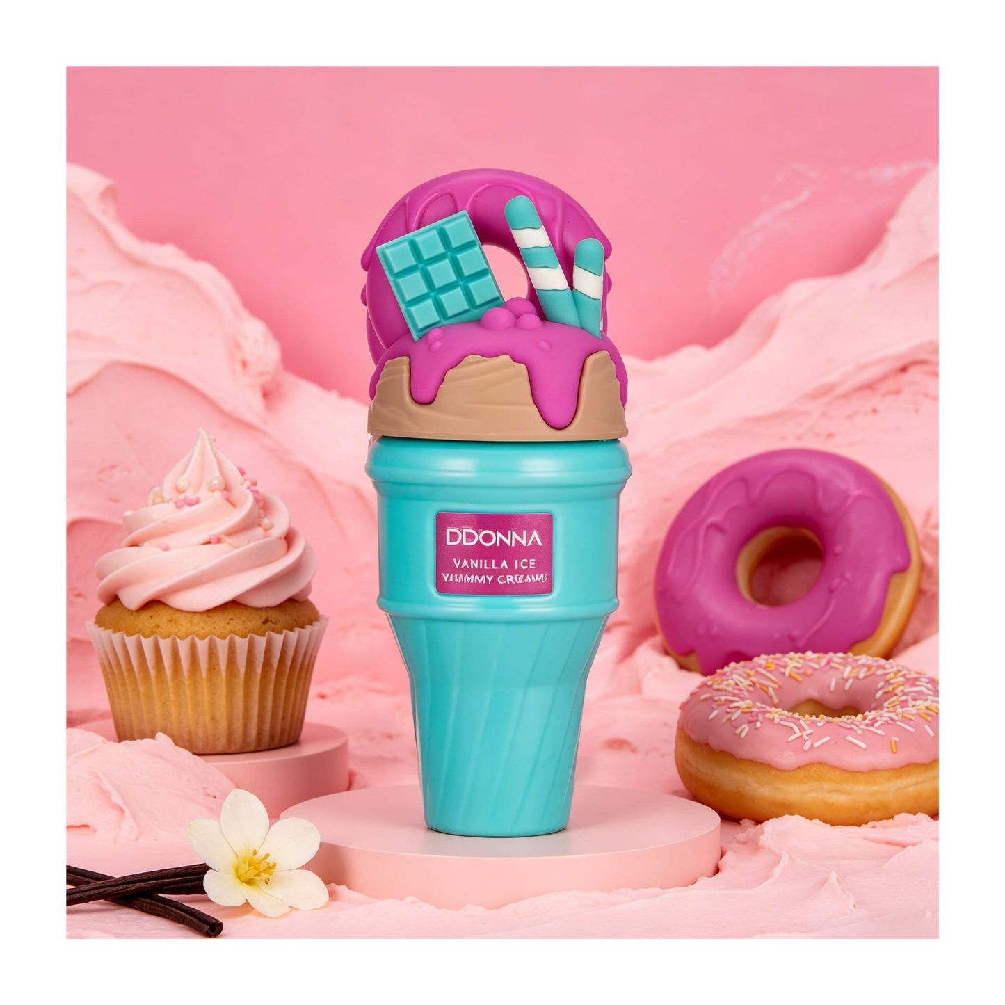 🍦🤍 Brume Parfumée Corps & Cheveux Vanilla Ice – Yummy Cream – D’Donna – 200 ml ✨