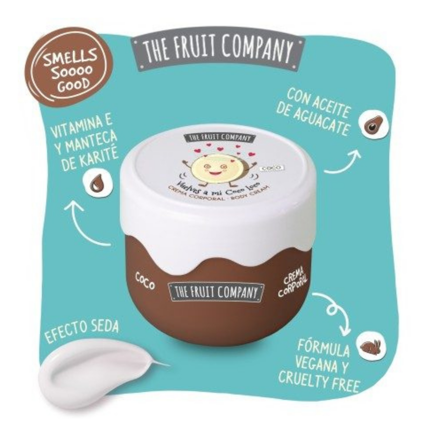 Crème Corporelle Ultra Hydratante – coco -The Fruit Company -200 ml vegan