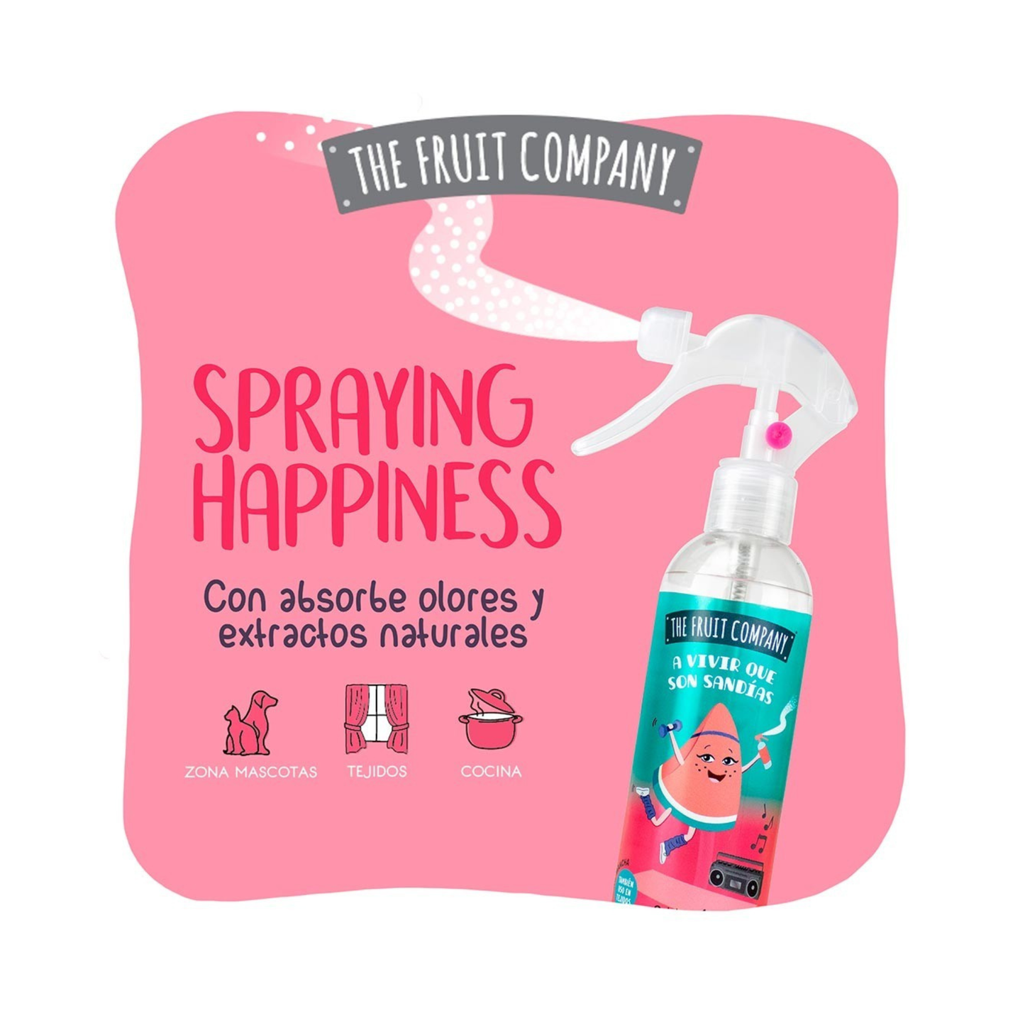 🍉 Spray d’Ambiance Maison & Tissus Parfum Pastèque – The Fruit Company – 250 ml