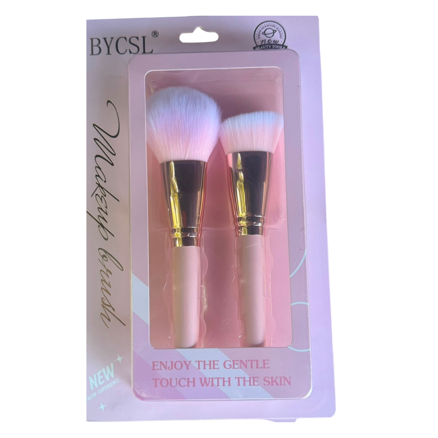 💕 Kit de 2 Pinceaux XXL pour le Teint – BYCSL – Rose