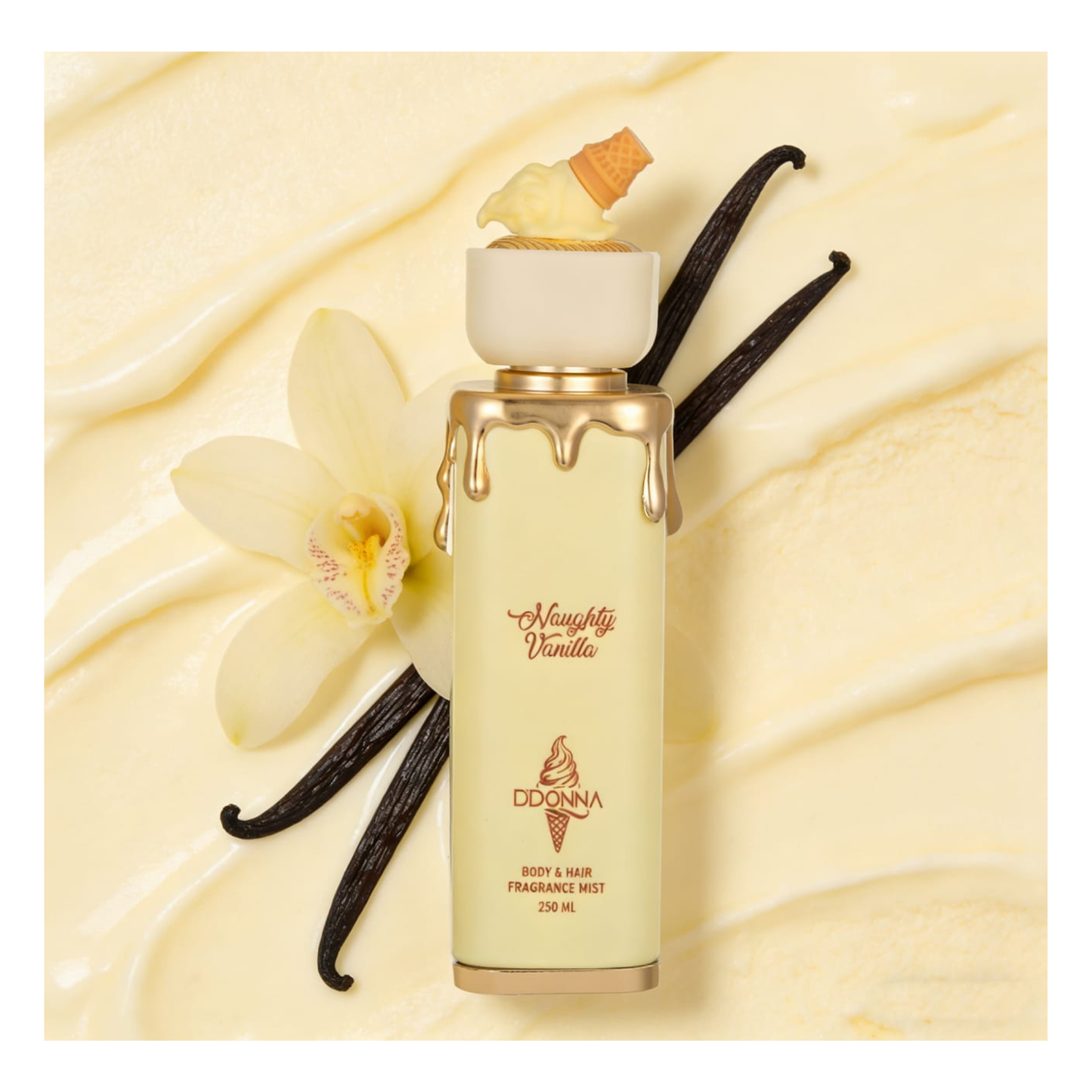 💓🚨Précommande – Brume Corps & Cheveux Naughty Vanilla – D’Donna – 250 ml