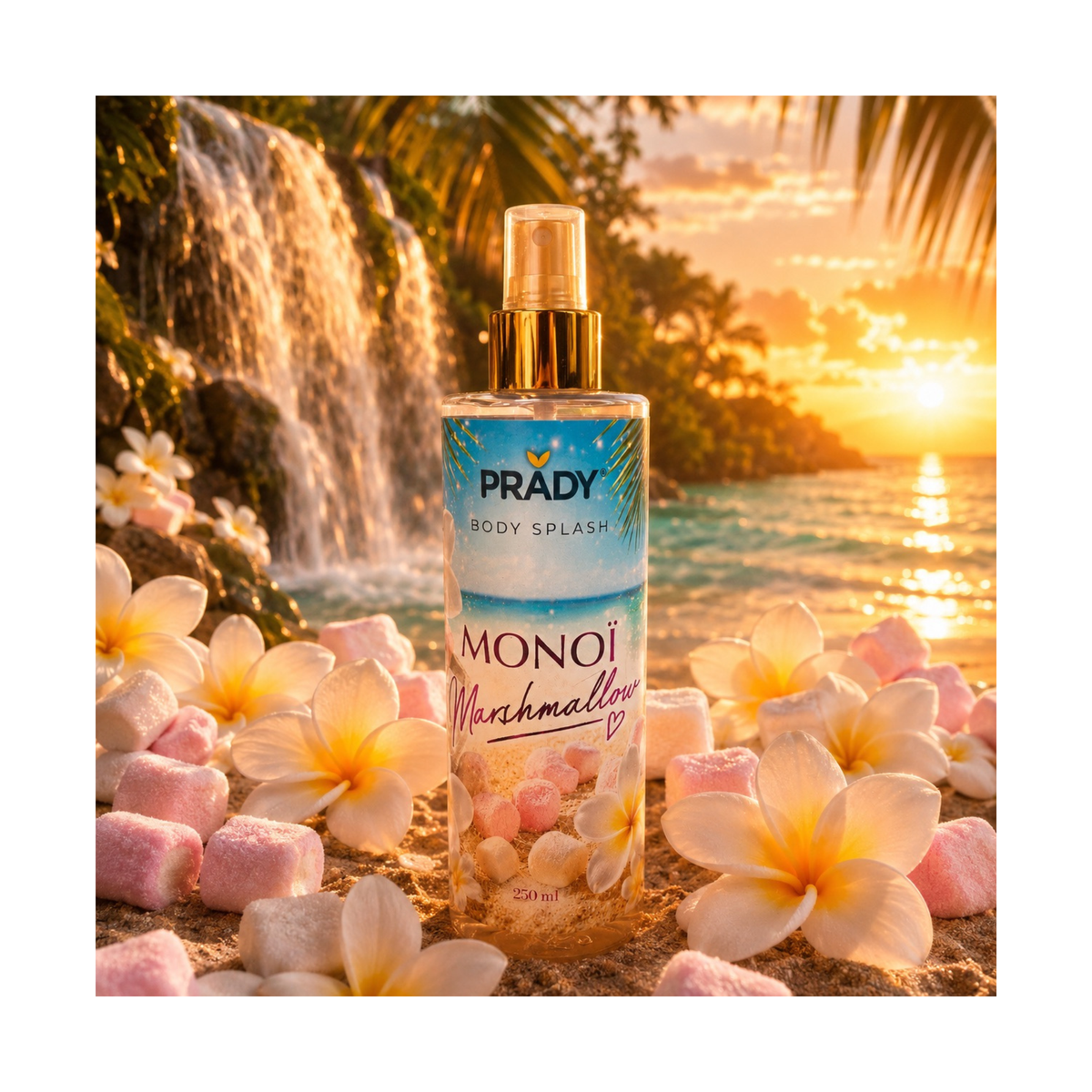 Brume Corps & Cheveux Monoï Marshmallow – Prady – 250 ml 🍬🌺
