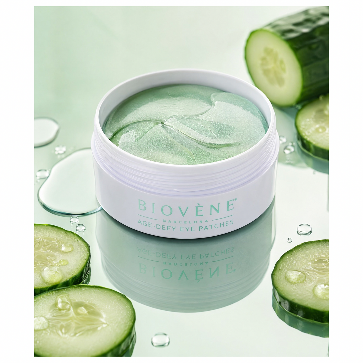 🥒 Patchs Age Defy Contour des Yeux Tripeptide & Concombre – Biovène Barcelona – 60 patchs