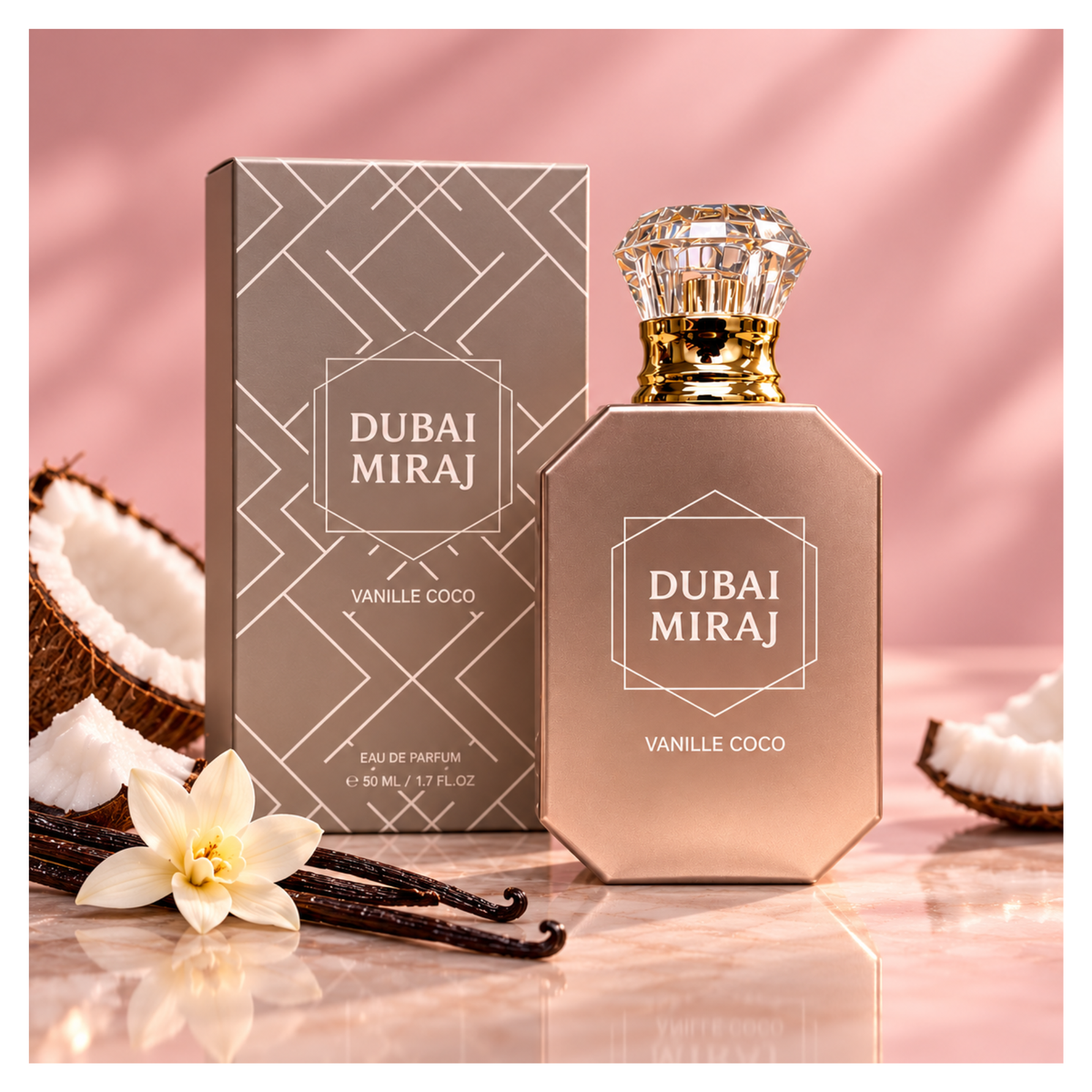 🥥 Eau de Parfum Vanille Coco 50 ml – Dubai Miraj 🌴🤍