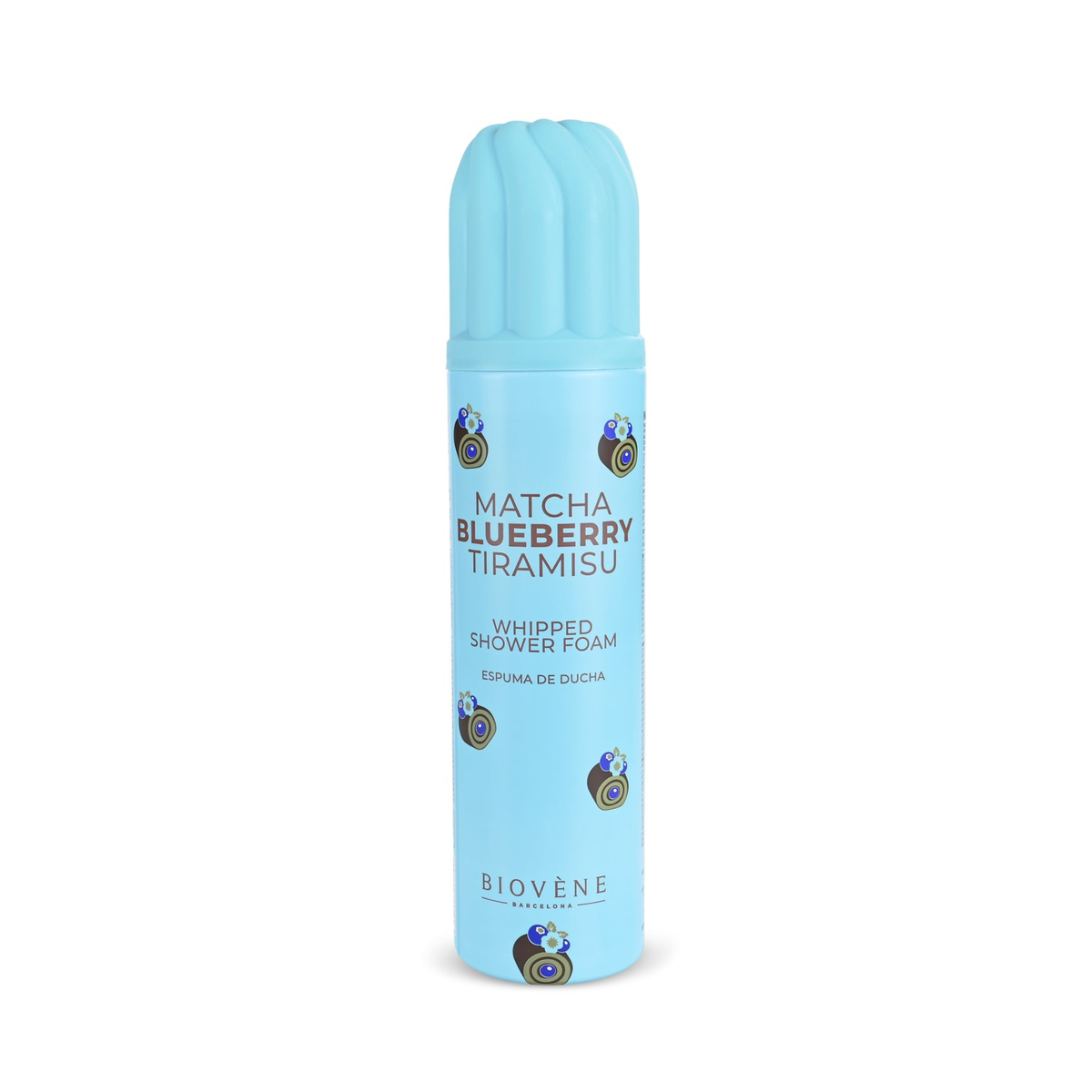 🍵🫐 Mousse de Douche Fouettée Matcha Blueberry Tiramisu – 250 ml | Biovène Barcelona