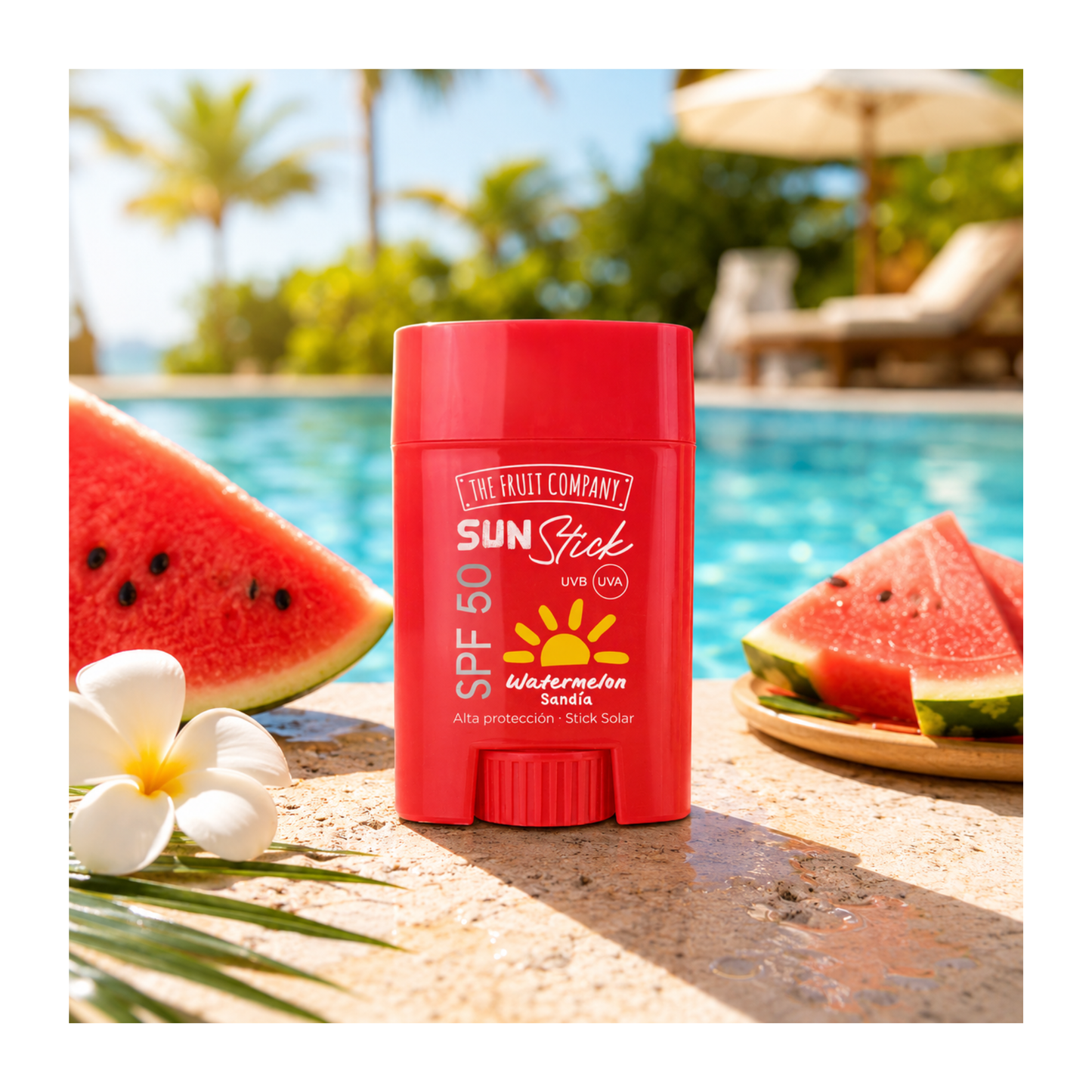 🍉 Précommande – Stick Solaire Invisible SPF 50 Haute Protection Pastèque – The Fruit Company