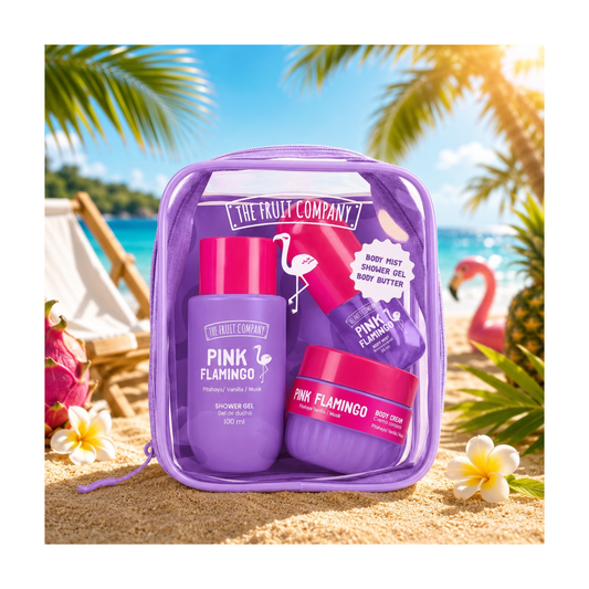 🦩  Travel Bag Summer Pink Flamingo 3 Pièces – The Fruit Company