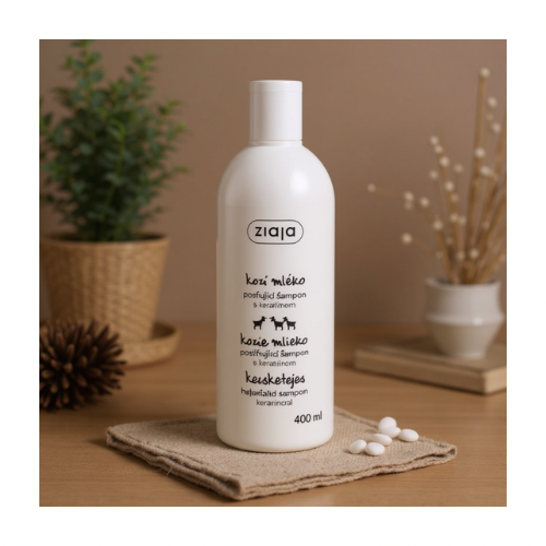 ‼️Précommande 🧴 Ziaja – Shampooing Fortifiant à la Kératine & au Lait de Chèvre – 400 ml
