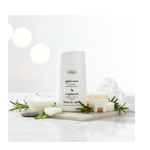 🐐 Ziaja – Démaquillant Biphasé au Lait de Chèvre – 120 ml