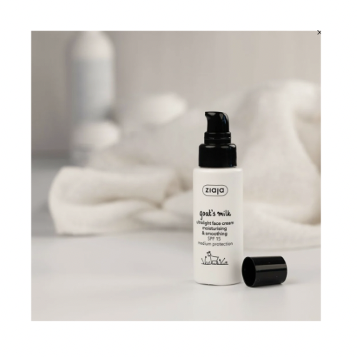 Crème Visage Légère & Lissante SPF 15 au Lait de Chèvre 🐐 – 50 ml Ziaja