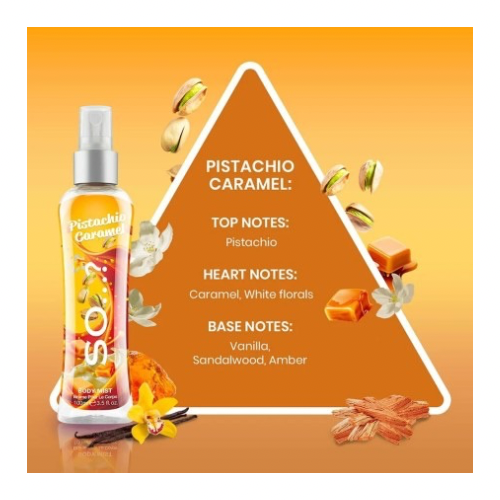 💛🥜 Brume Parfumée Corps Pistache Caramel 100ml – So Fragrance