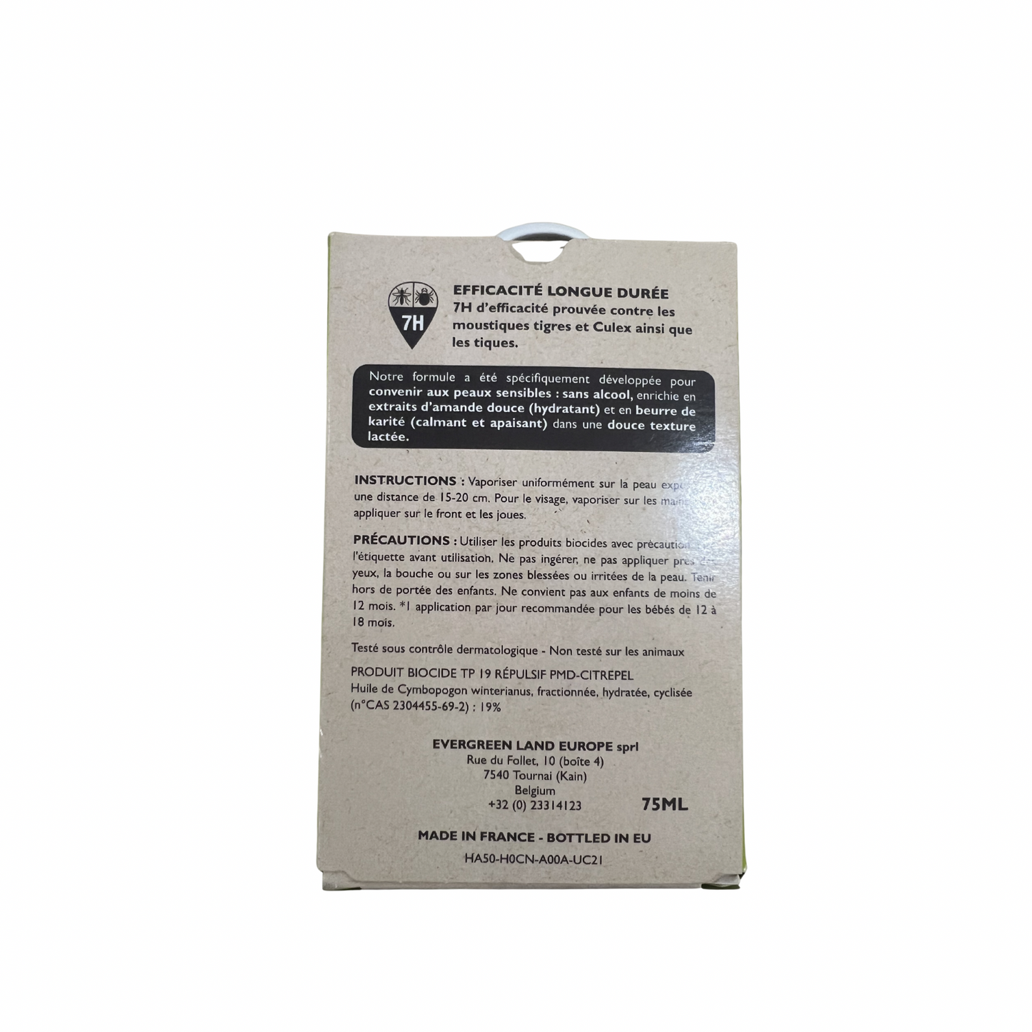 🦟 Spray Protection Anti-Moustiques & Anti-Tiques pour corps et visage – Parkito – 75 ml