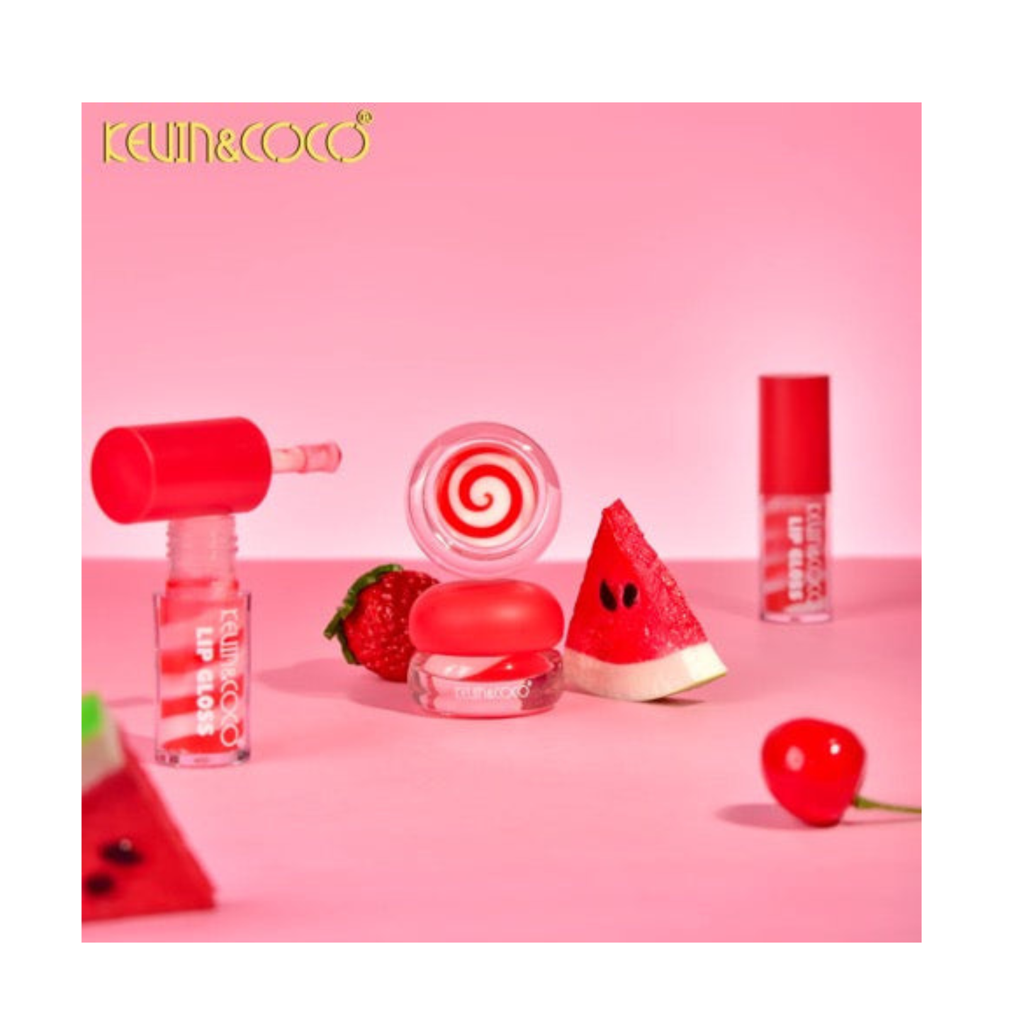 💄🍰 Coffret Lèvres Macaron Red – Kevin & Coco (2 pièces )