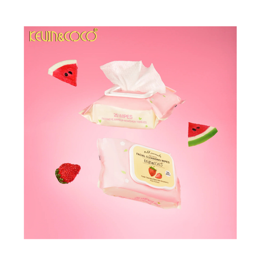 🍉 Lingettes Nettoyantes Visage Pastèque - Kevin & Coco –– 25 Lingettes