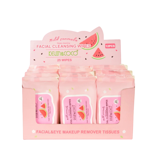 🍉 Lingettes Nettoyantes Visage Pastèque - Kevin & Coco –– 25 Lingettes