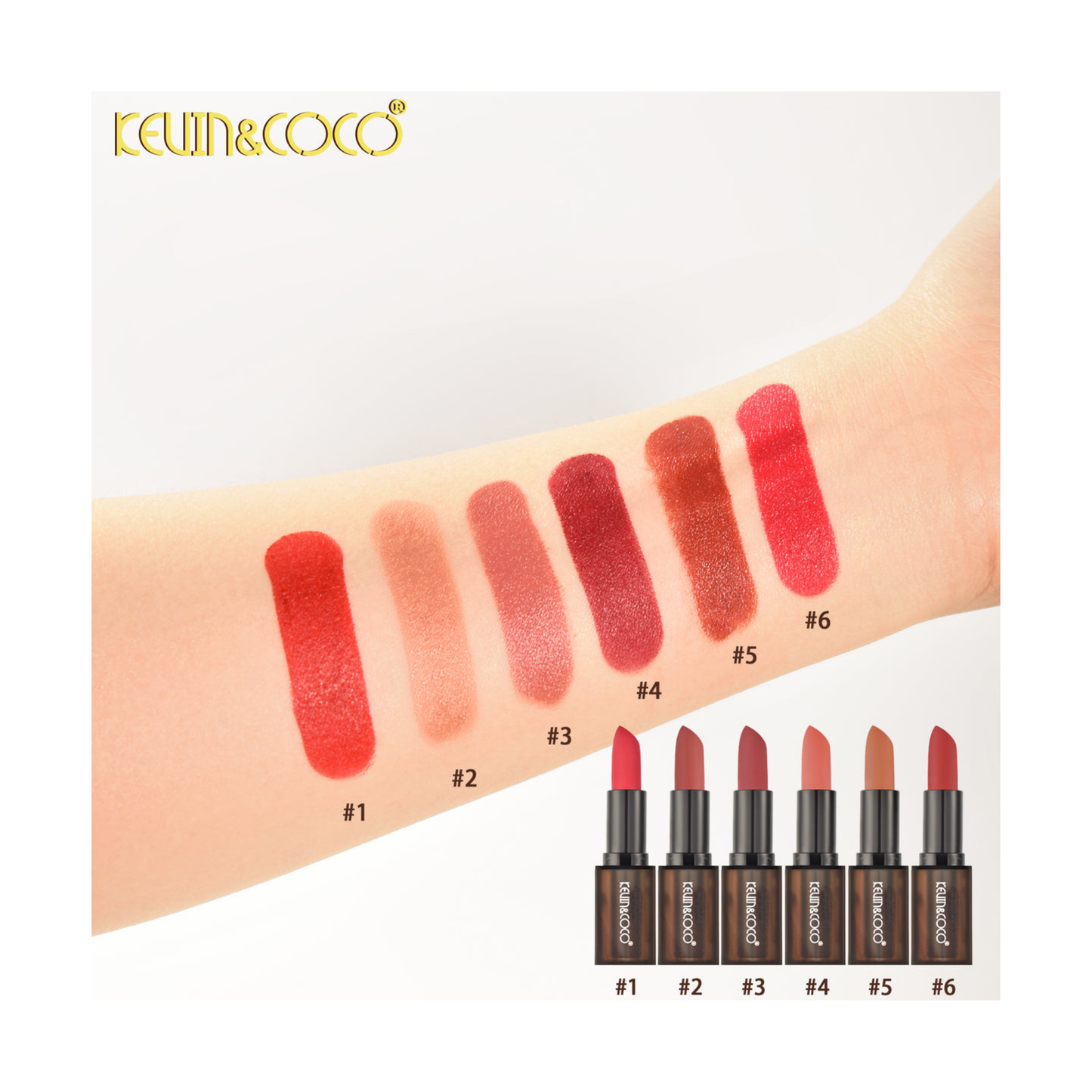 💄 Rouge à Lèvres Rebirth Matte - Kevin & Coco –  6 Teintes