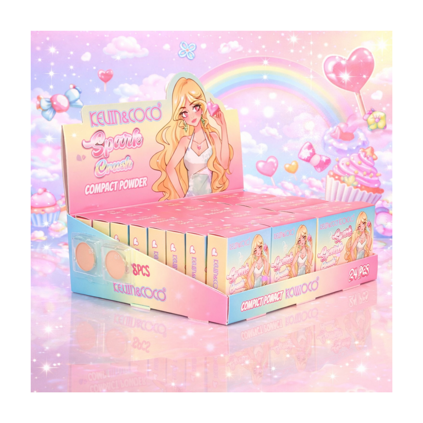 🌸 Spark Crush Compact Powder – poudre compacte - Kevin & Coco