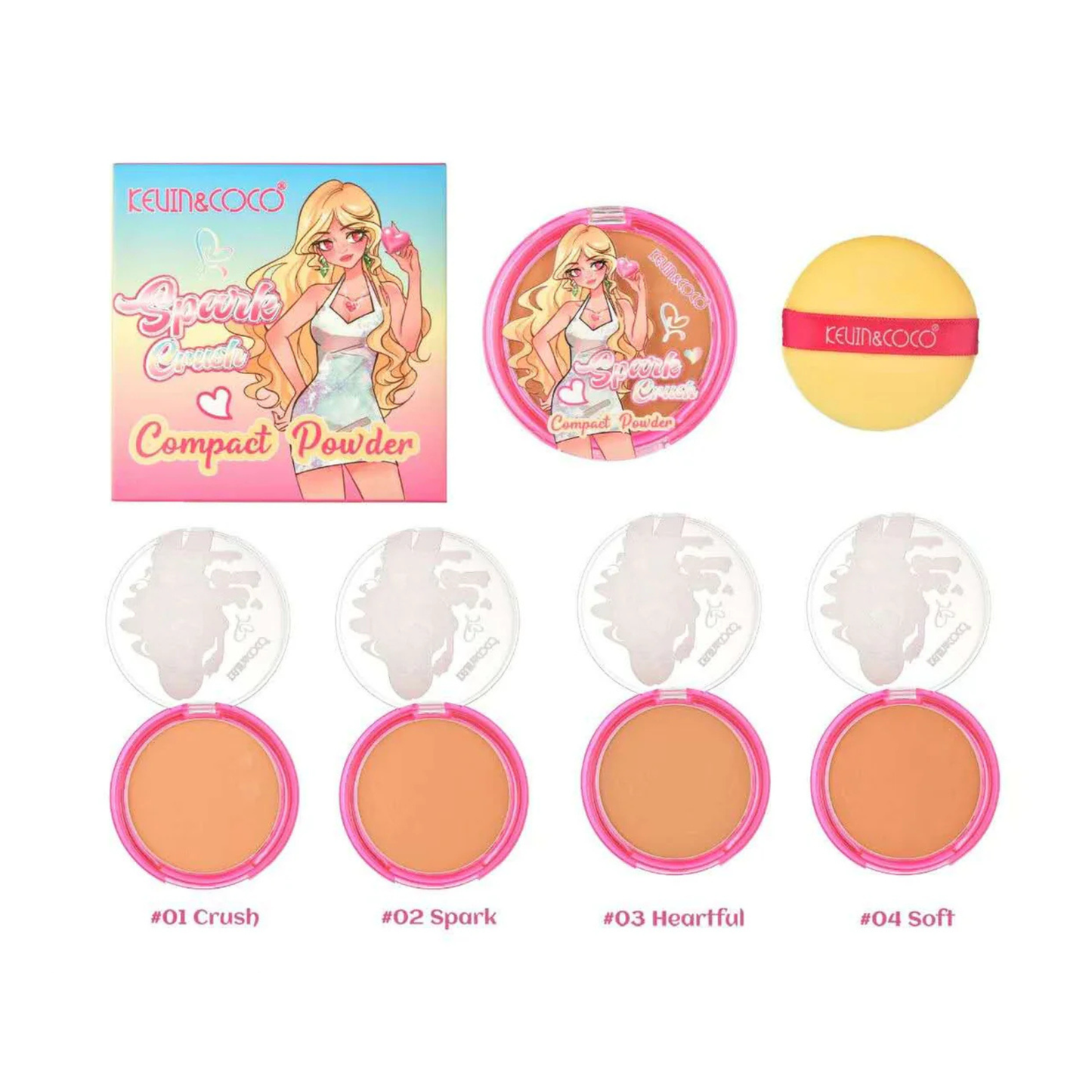 🌸 Spark Crush Compact Powder – poudre compacte - Kevin & Coco