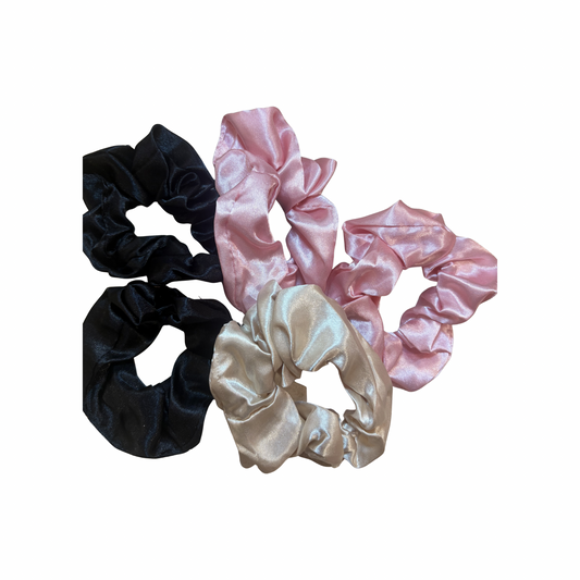 🎀 Set de 5 Chouchous Satin Colorés – BUIGUINE Paris