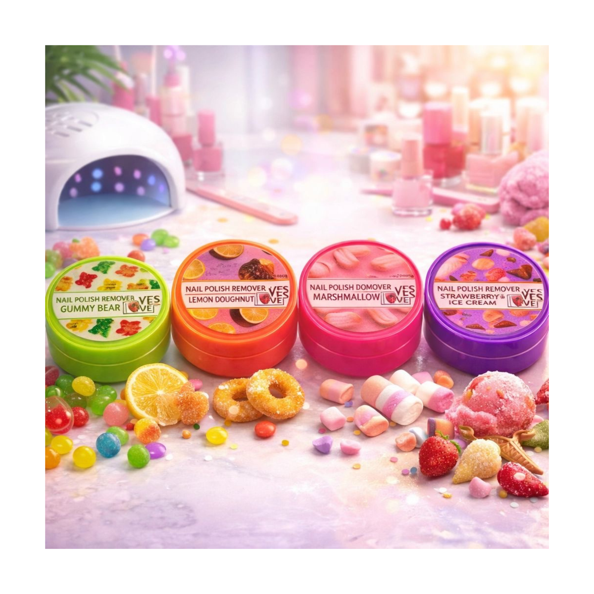 🍬 Lingettes Dissolvant Parfumées Yes Love (32 lingettes)