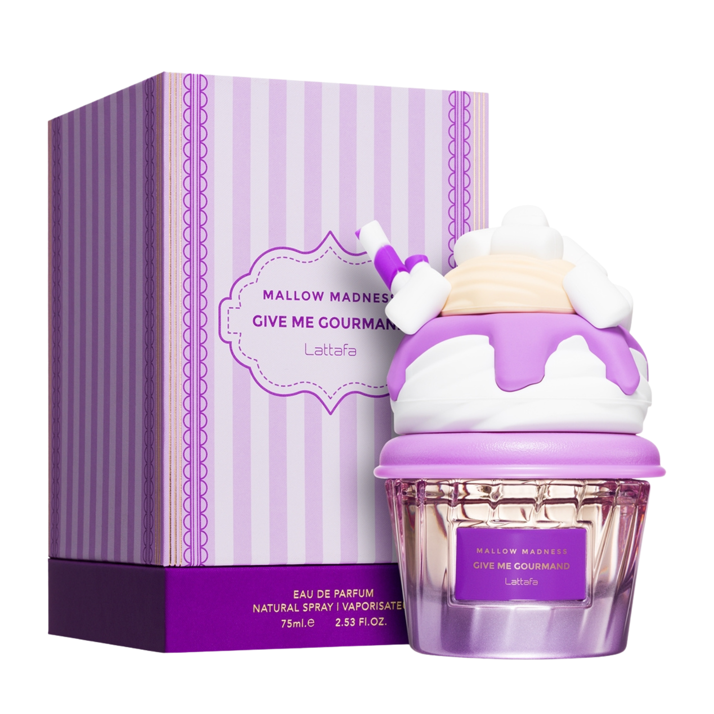 🧁🍡 Give Me Gourmand Mallow Madness Eau de Parfum – Parfum Mixte 75ml Lattafa