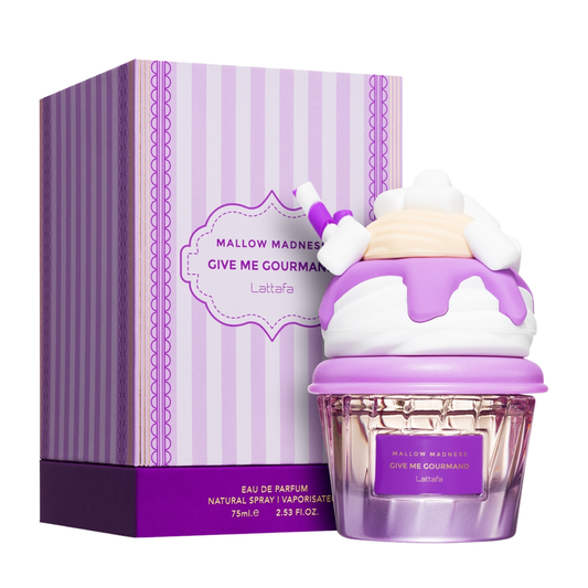 🧁🍡 Give Me Gourmand Mallow Madness Eau de Parfum – Parfum Mixte 75ml Lattafa