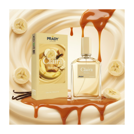 🍌💛 Eau de Toilette Claira Banana – 90 ML | Prady