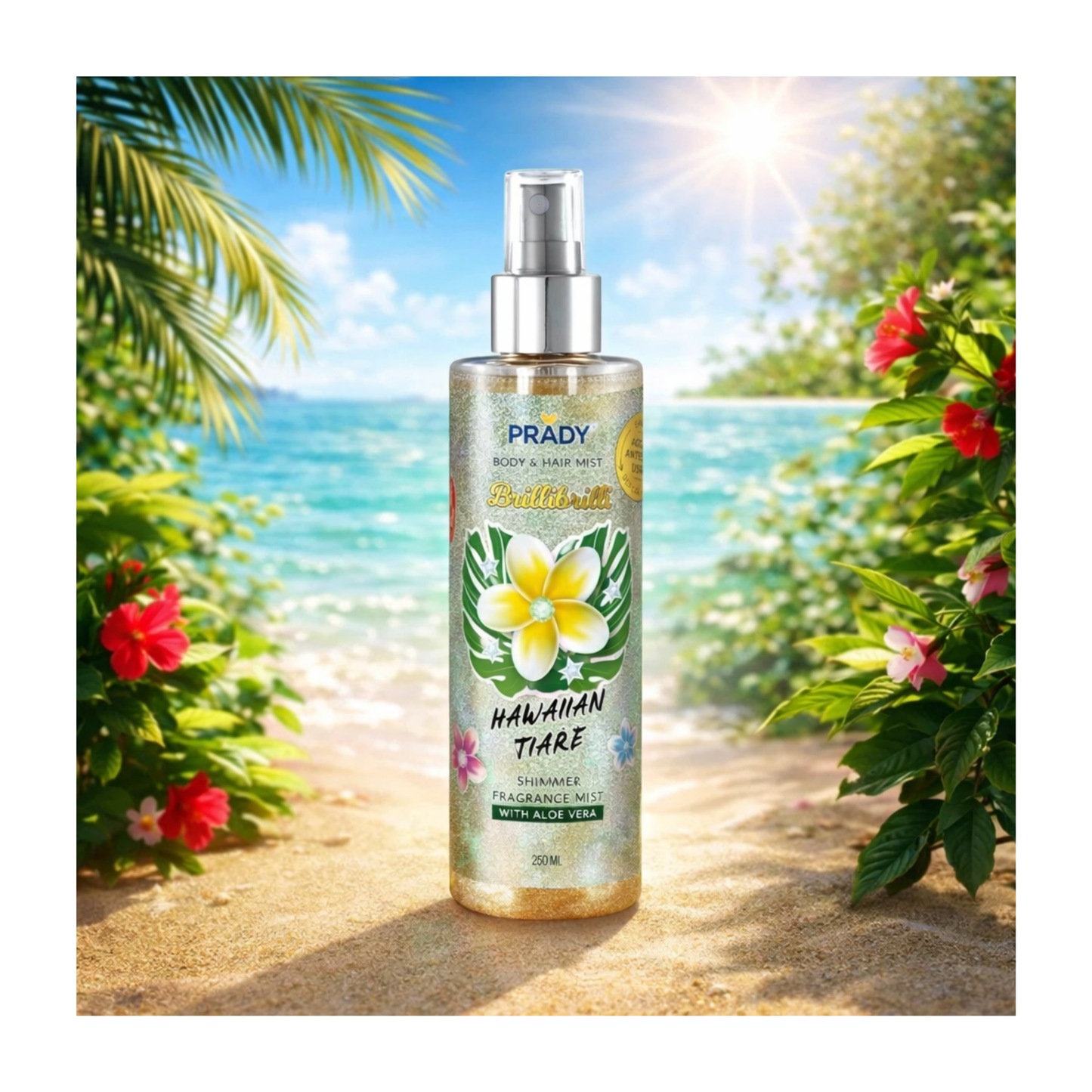 🌺 Brume Corps & Cheveux PRADY Hawaï Tiaré – 250 ml