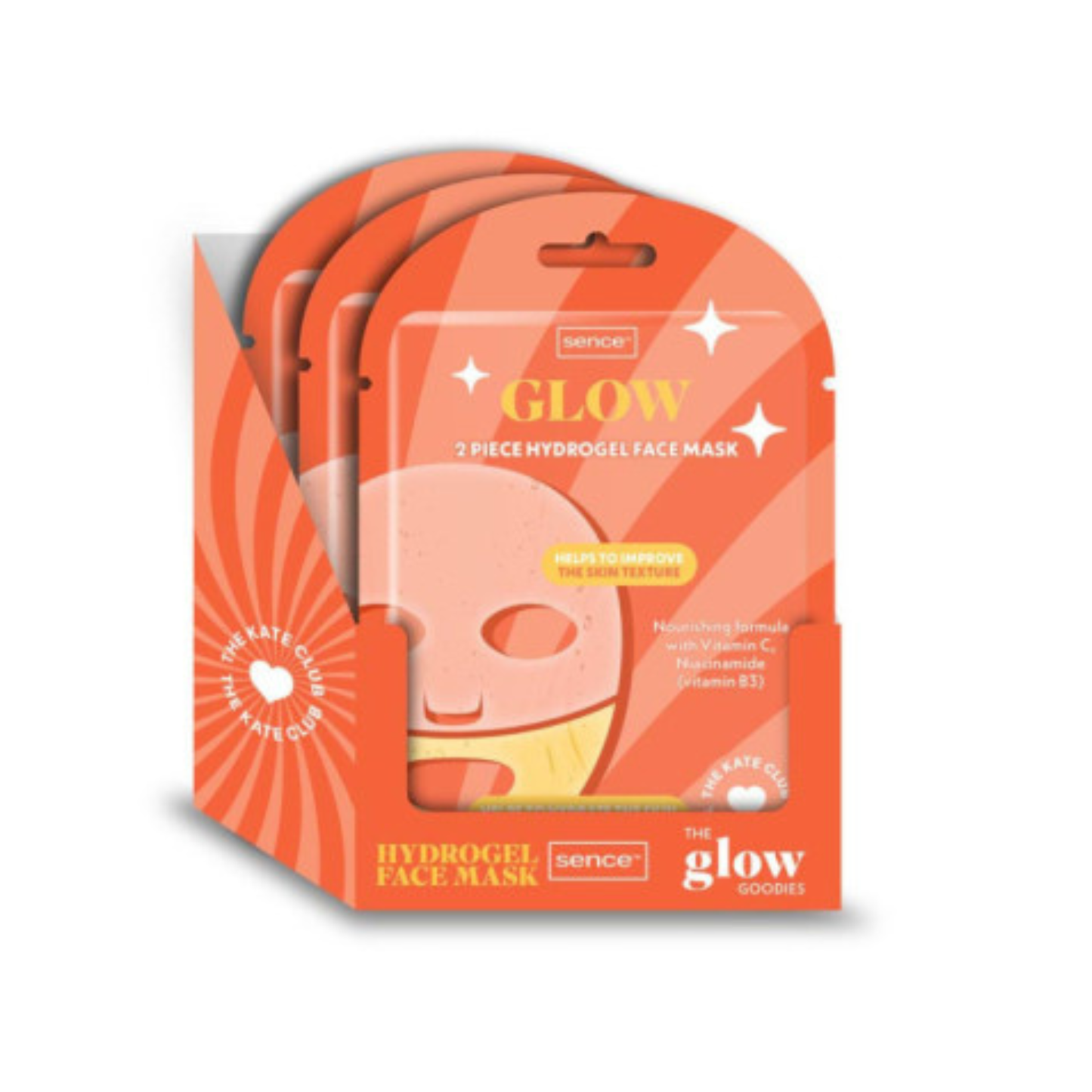 🧡Masque visage Glow -formule vitaminé C / Niacinamide et vitamine B3- Sence