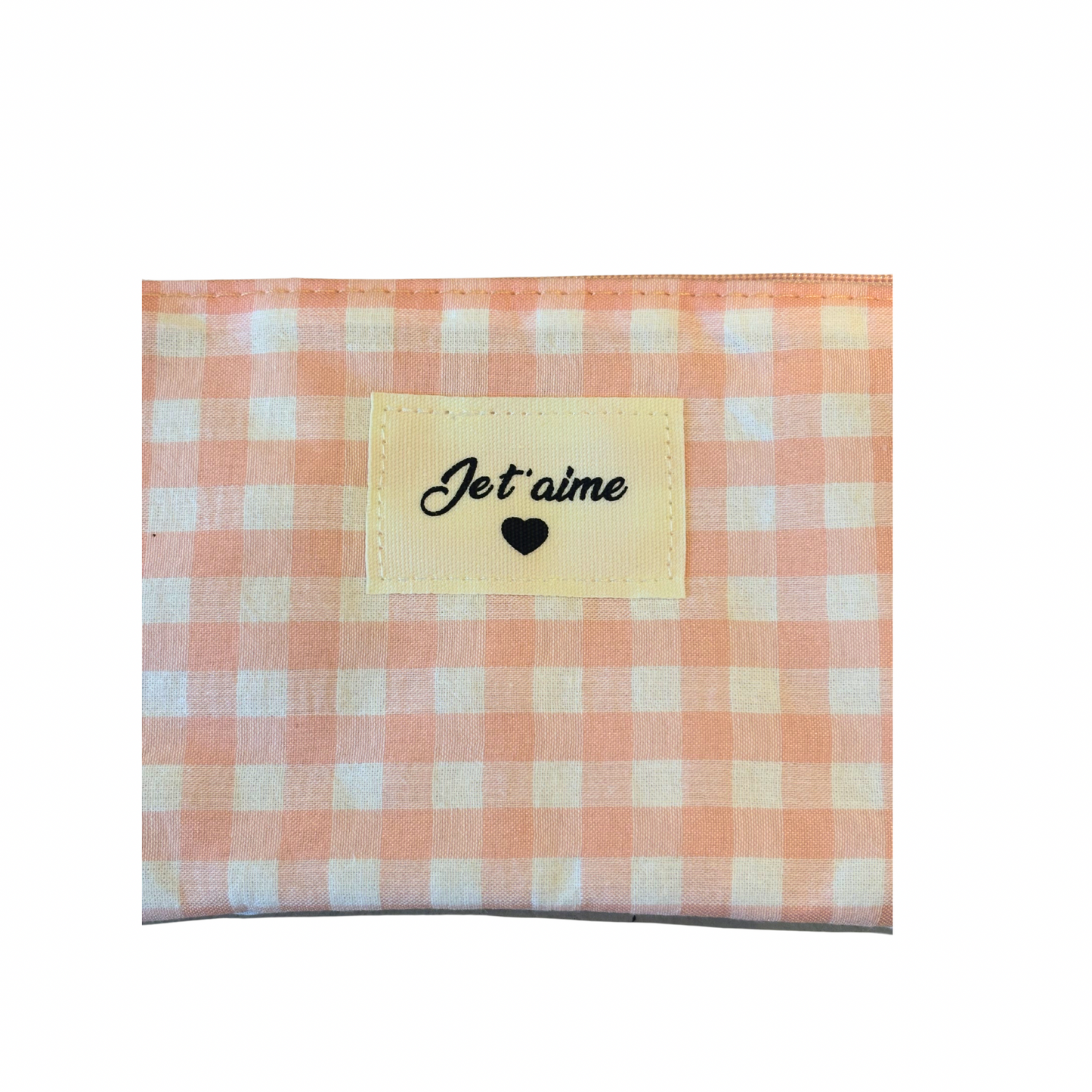 Petite Trousse “Je t’aime” – Vichy Rose & Blanc