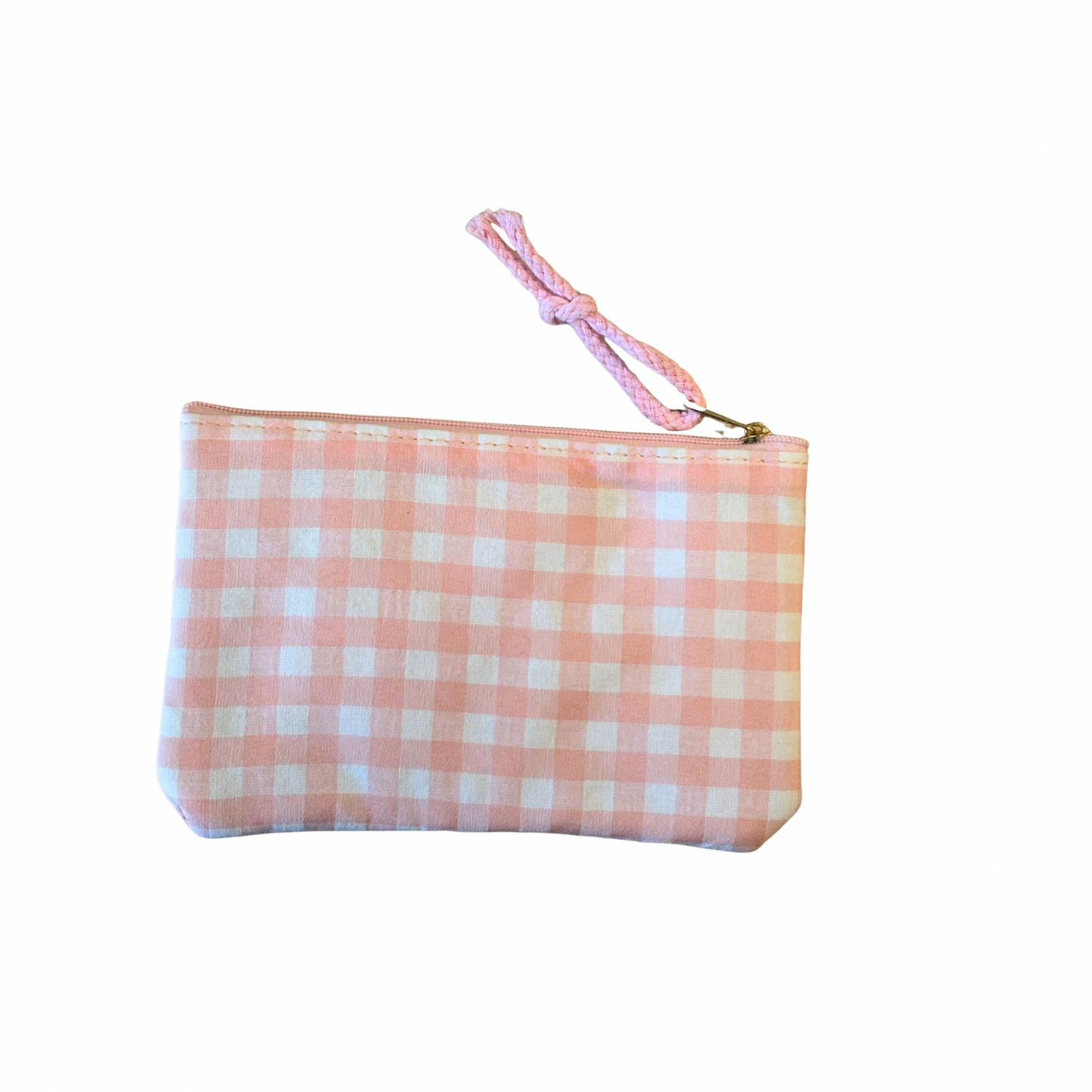 Petite Trousse “Je t’aime” – Vichy Rose & Blanc