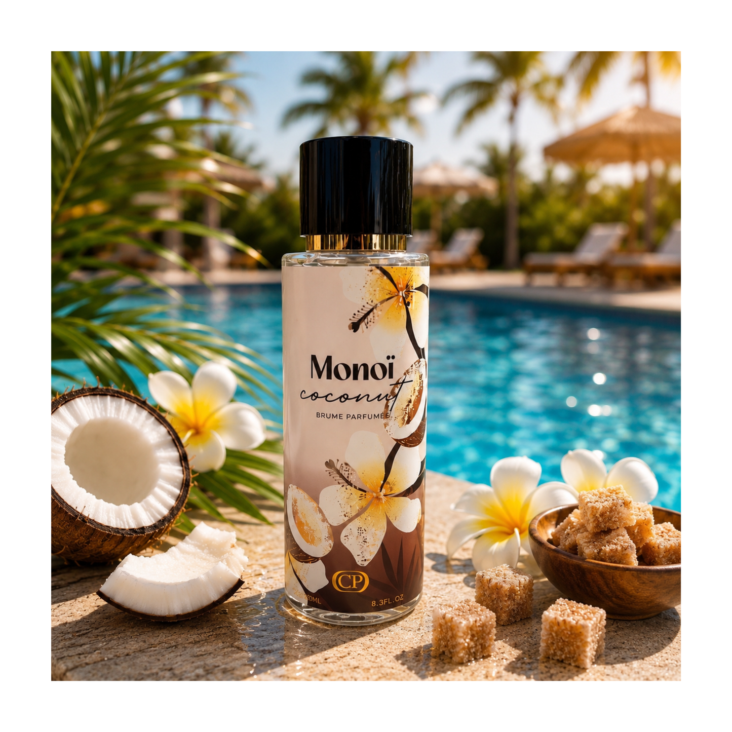 🥥🌴 Brume Parfumée Monoï Coconut 250 ML – Collection Platinum ✨