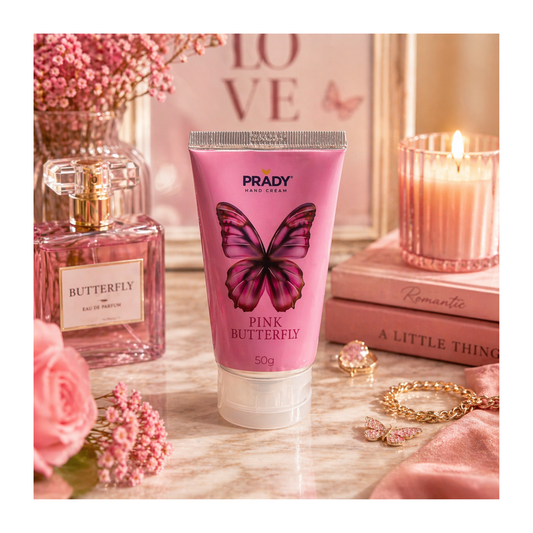 🦋 Crème Mains Hydratante Pink Butterfly 50 ML – PRADY ✨