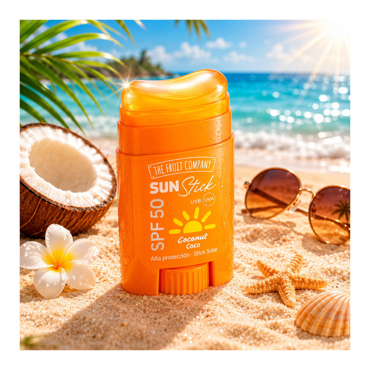 Stick Solaire Invisible SPF 50 Noix de Coco – The Fruit Company 🥥☀️