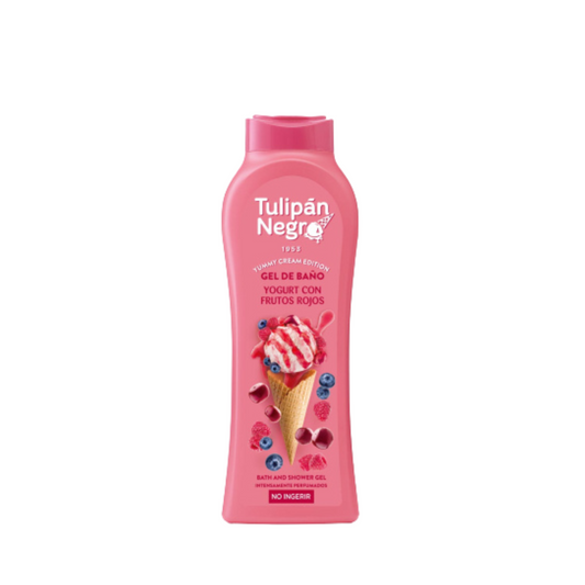 Gel douche senteur yogourt & fruits rouges -650 ml - Tulipán Negro vegan
