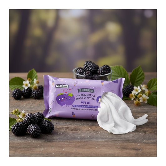 💜Lingettes pour les mains vidage et WC - The Fruit Company - senteur mûre