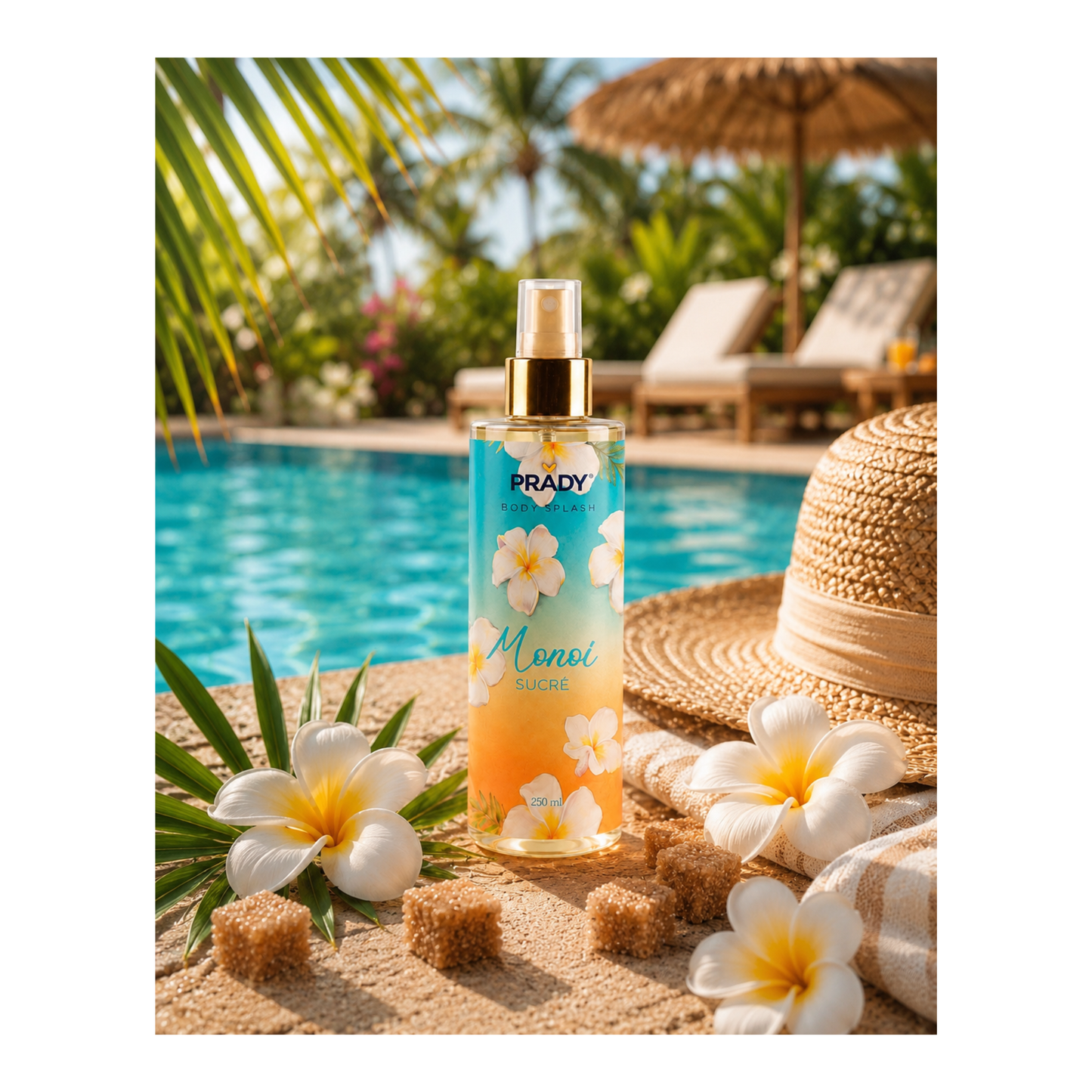 🌺💖Brume Corps & Cheveux Monoï Sucré Prady by Kc– 250 ml