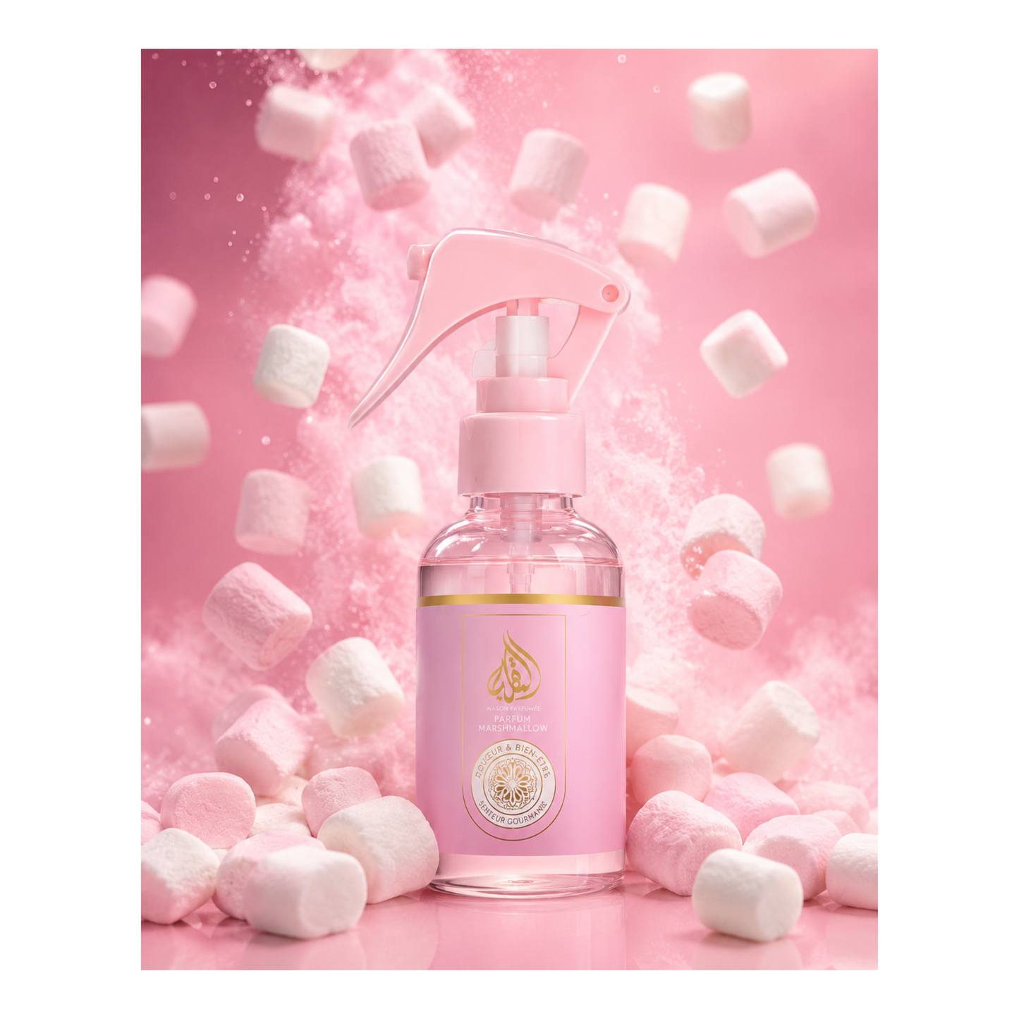 🍬 Spray Air Fraîcheur Maison & Tissus Marshmallow D’Donna Dubai – 120 ml