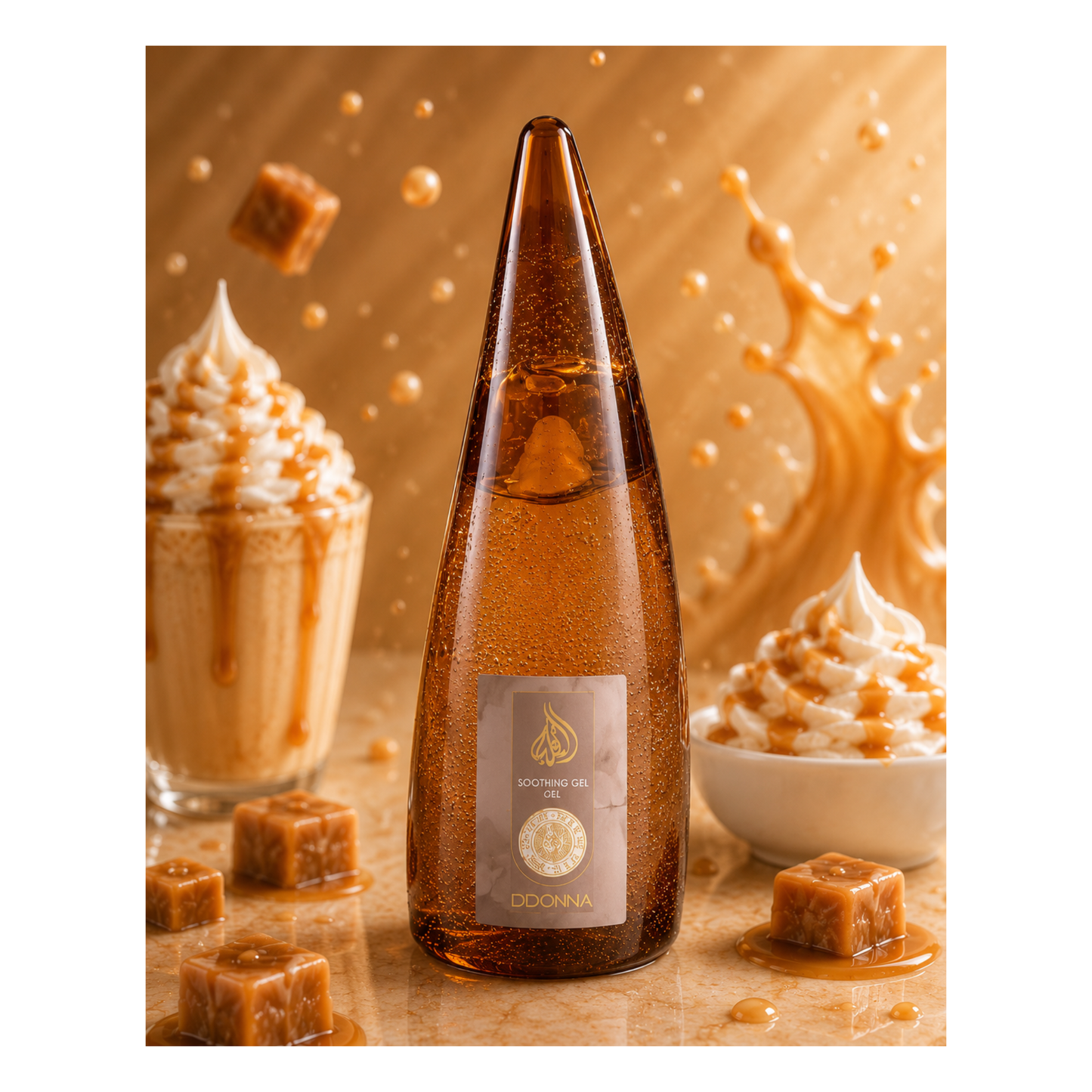 🍮 precommande -Gel Hydratant pour corps et visage Gourmand (crème caramel vanille )D’Donna XXL – 260 ml