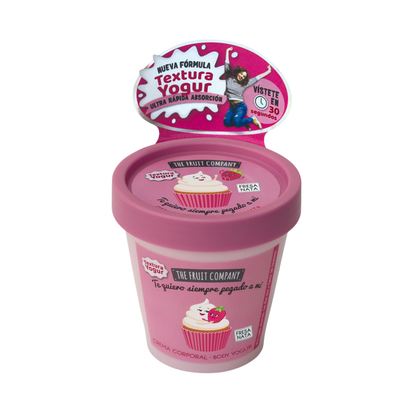 🍓 Crème Corporelle Texture Yaourt – Fraise Chantilly 🍓The Fruit Company / 185g