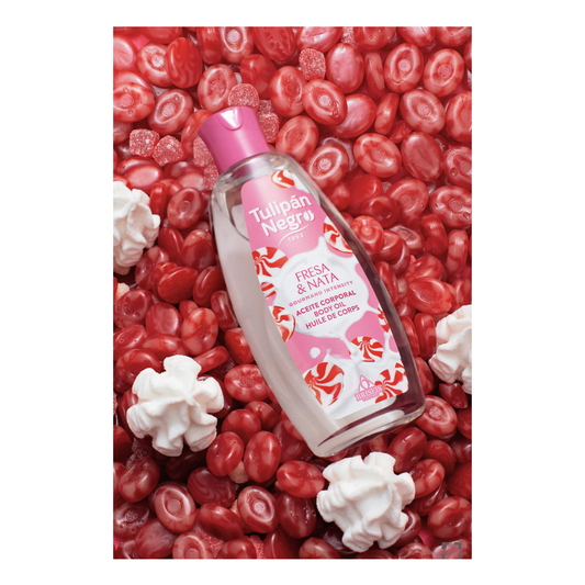 🍓🍦 Huile Corporelle Fraise Chantilly – Tulipán Negro 200ml
